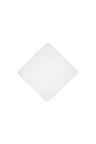 Sortie de bain et gant de toilette Très Chic - 75 x 75 cm - Blanc et rose