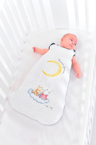 Gigoteuse Rabbit & Moon - 70 cm - Blanc