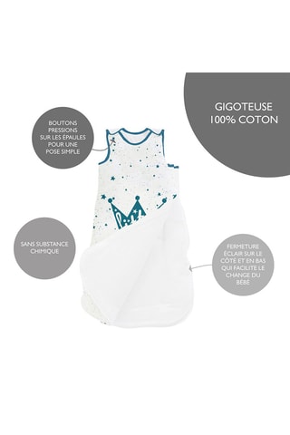 Gigoteuse - 90 cm - Blanc et bleu