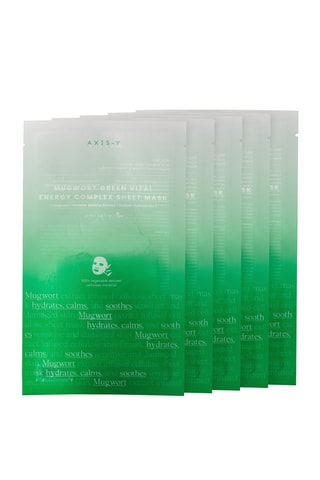 5 masques tissu green vital energy complex AXIS-Y - 5 x 27 ml