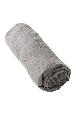 Drap-housse Gaze - Gris clair