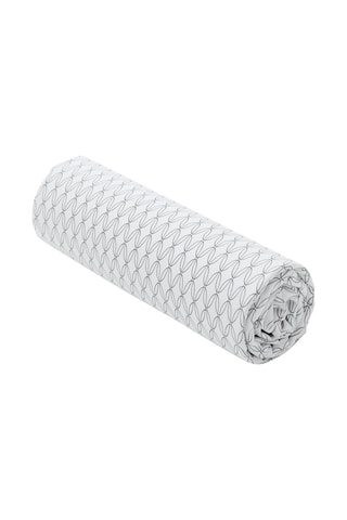 Drap-housse en percale de coton 80 fils/cm² Tropical - Blanc et noir