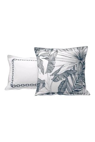 Taie d'oreiller en percale de coton 80 fils/cm² Tropical - Noir