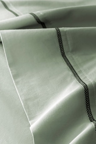 Drap en satin 120 fils/m² Opium - Vert sauge