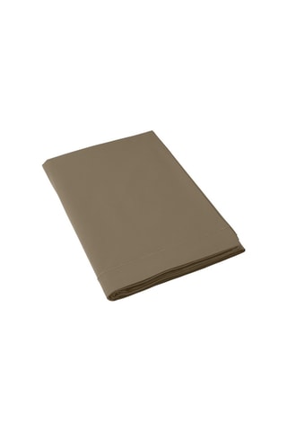 Drap en coton 57 fils/cm² Uni - Taupe