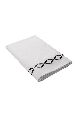 Drap plat en percale de coton 80 fils/cm² Tropical - Blanc