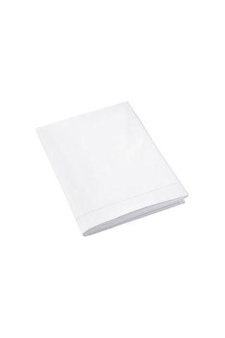 Drap plat en percale de coton 80 fils/cm² - Blanc