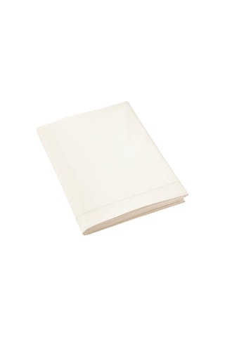 Drap plat en percale de coton 80 fils/cm² Uni - Ecru