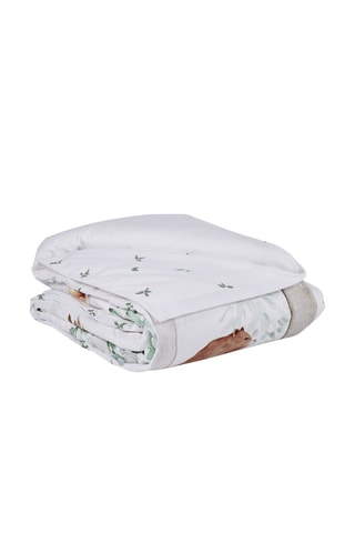 Housse de couette en percale de coton 70 fils/cm² Faon - Blanc