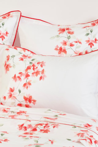 Taie d'oreiller en satin 120 fils/cm² Calice - Blanc
