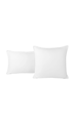 Taie d'oreiller en satin de coton 120 fils/cm² Uni - Blanc