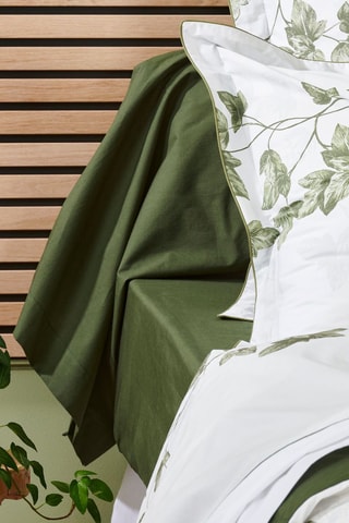 Taie de traversin en percale de coton 80 fils/cm² Uni - Vert