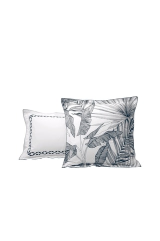 Taie d'oreiller en percale de coton 80 fils/cm² Tropical - Noir