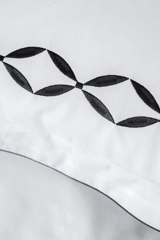 Taie d'oreiller en percale de coton 80 fils/cm² Tropical - Noir