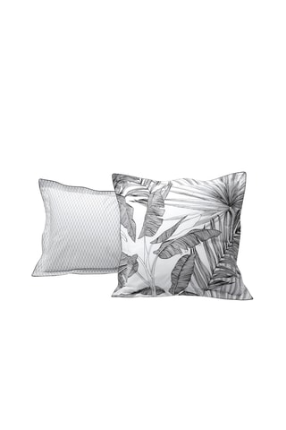 Taie d'oreiller en percale de coton 80 fils/cm² Tropical - Noir