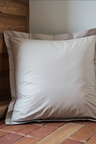 Taie d'oreiller en percale de coton 80 fils/cm² Uni - Platinium