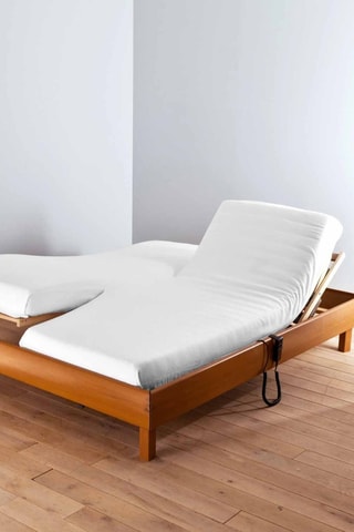 Drap-housse en percale de coton 31 fils/cm² Uni - Jaune