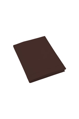 Drap en percale de coton 80 fils/cm² Uni - Marron