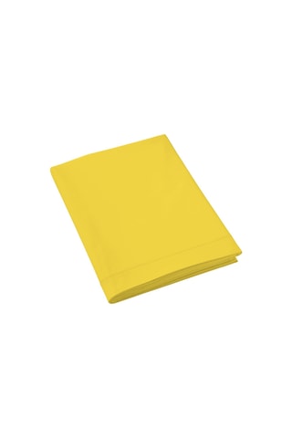 Drap plat en percale de coton 31 fils/cm² Uni - Jaune