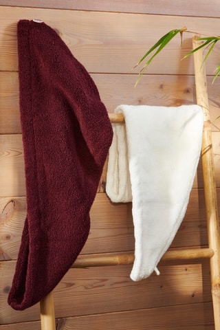 Serviette pour les cheveux SDB - Bordeaux