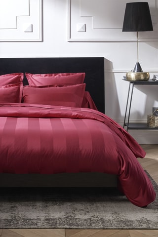 Drap-housse en satin de coton 80 fils/cm² Belle Soirée - Rouge