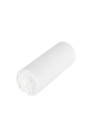 Drap-housse en satin de coton 120 fils/cm² - Blanc