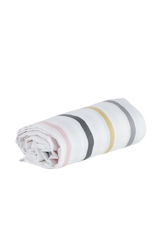 Drap-housse en satin de coton 120 fils/cm² Sezanne - Blanc