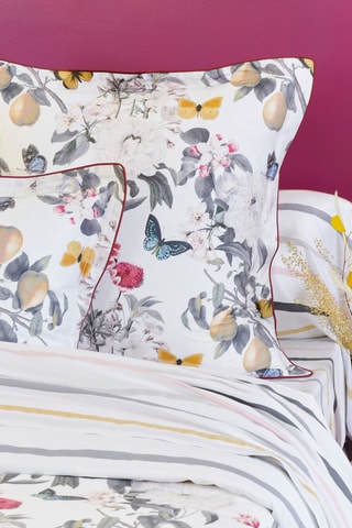 Drap-housse en satin de coton 120 fils/cm² Sezanne - Blanc