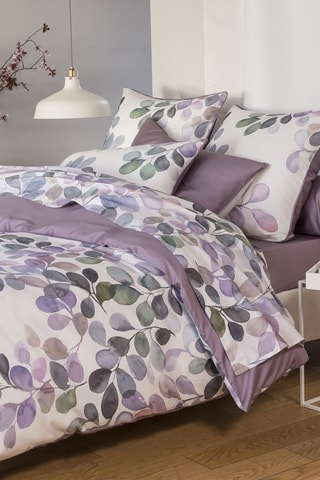 Drap-housse en satin de coton 120 fils/cm² Eclose - Violet