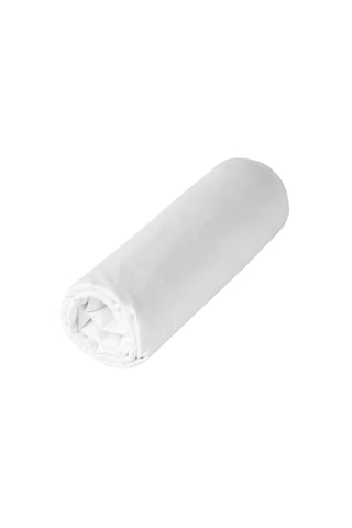 Drap-housse en satin de coton 120 fils/cm² Calice - Blanc