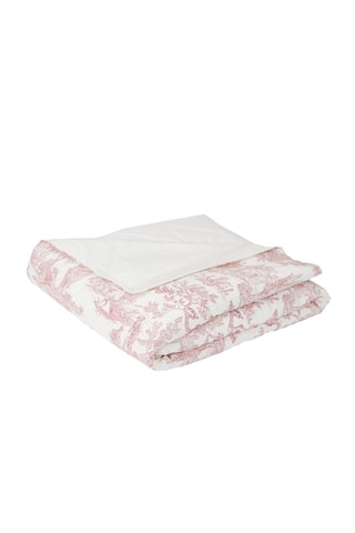 Housse de couette en percale de coton 31 fils/cm² Tendresse - Bordeaux