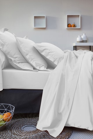 Housse de couette en coton 57 fils/cm² Uni - Blanc