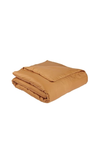 Housse de couette en satin de coton 80 fils/cm² Douce Nuit - Marron