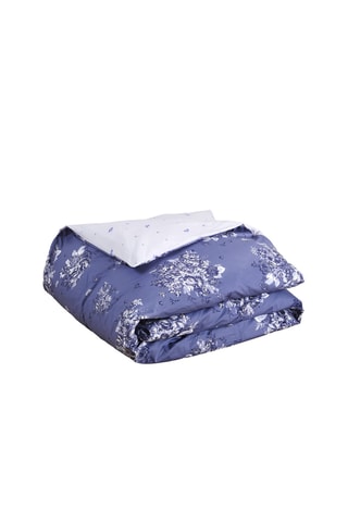 Housse de couette en percale de coton 31 fils/cm² Poeme - Bleu
