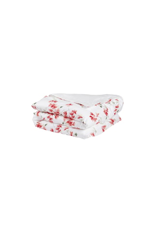 Housse de couette en satin de coton 120 fils/cm² Calice  - Blanc