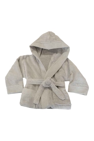 Peignoir à capuche SDB - Gris