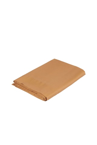 Drap-housse en satin de coton 80 fils/cm² Douce Nuit - Biscuit