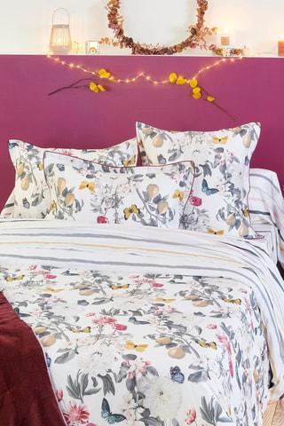 Drap en satin de coton 120 fils/cm² Cezanne - Blanc