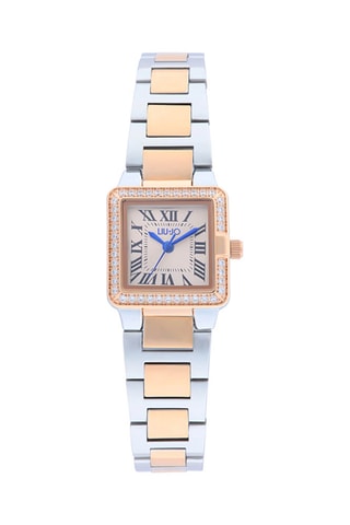 Stalen Quartz Horloge - Zilverkleurig en Roségoudkleurig