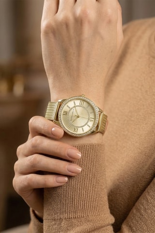 Metalen Quartz Horloge - Goudkleurig