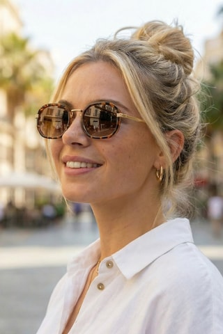 Zonnebril voor Dames - Categorie 2 - Goudkleurig