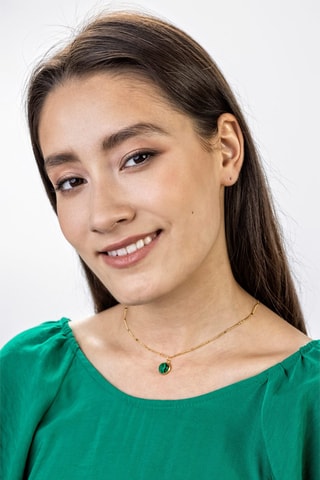 Ketting - Goudkleurig en Groen - Marc Malone