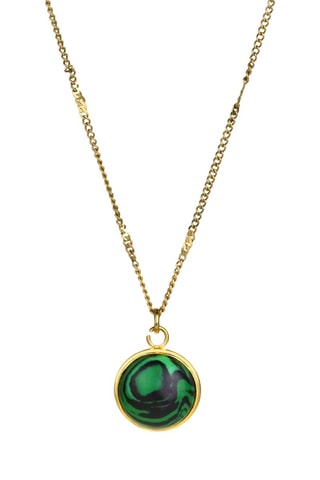 Ketting - Goudkleurig en Groen - Marc Malone