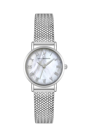 Stalen en Parelmoeren Quartz Horloge - Emily Westwood