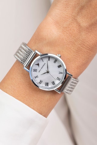 Stalen en Parelmoeren Quartz Horloge - Emily Westwood