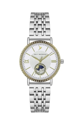 Stalen Quartz Horloge - Zilverkleurig - Emily Westwood