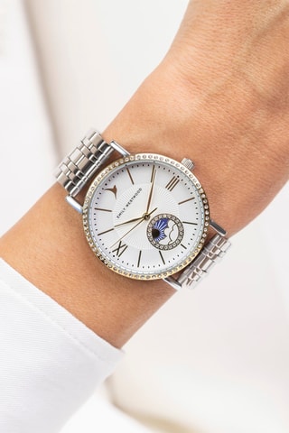 Stalen Quartz Horloge - Zilverkleurig - Emily Westwood