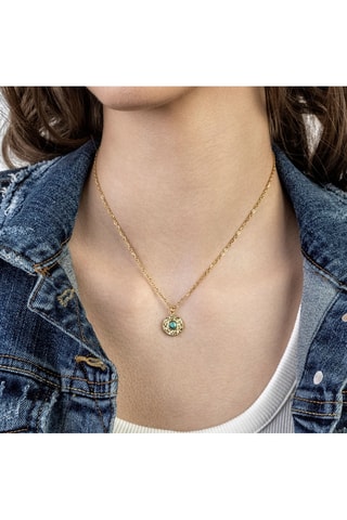 Ketting Kaylee - Roestvrij Staal & Turkoois