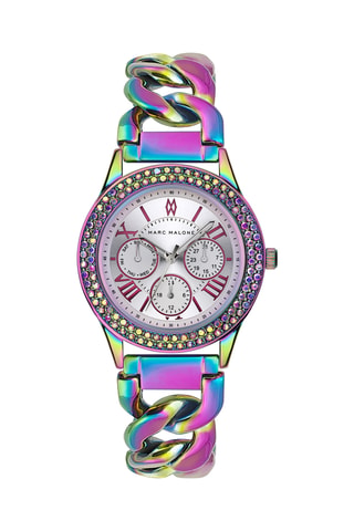 Stalen Quartz Horloge - Paars en Turquoise