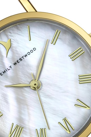 Stalen en Parelmoeren Quartz Horloge - Emily Westwood